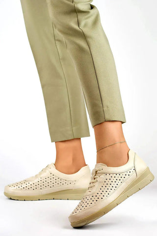 PRIMO soft beige elegant semi-boots