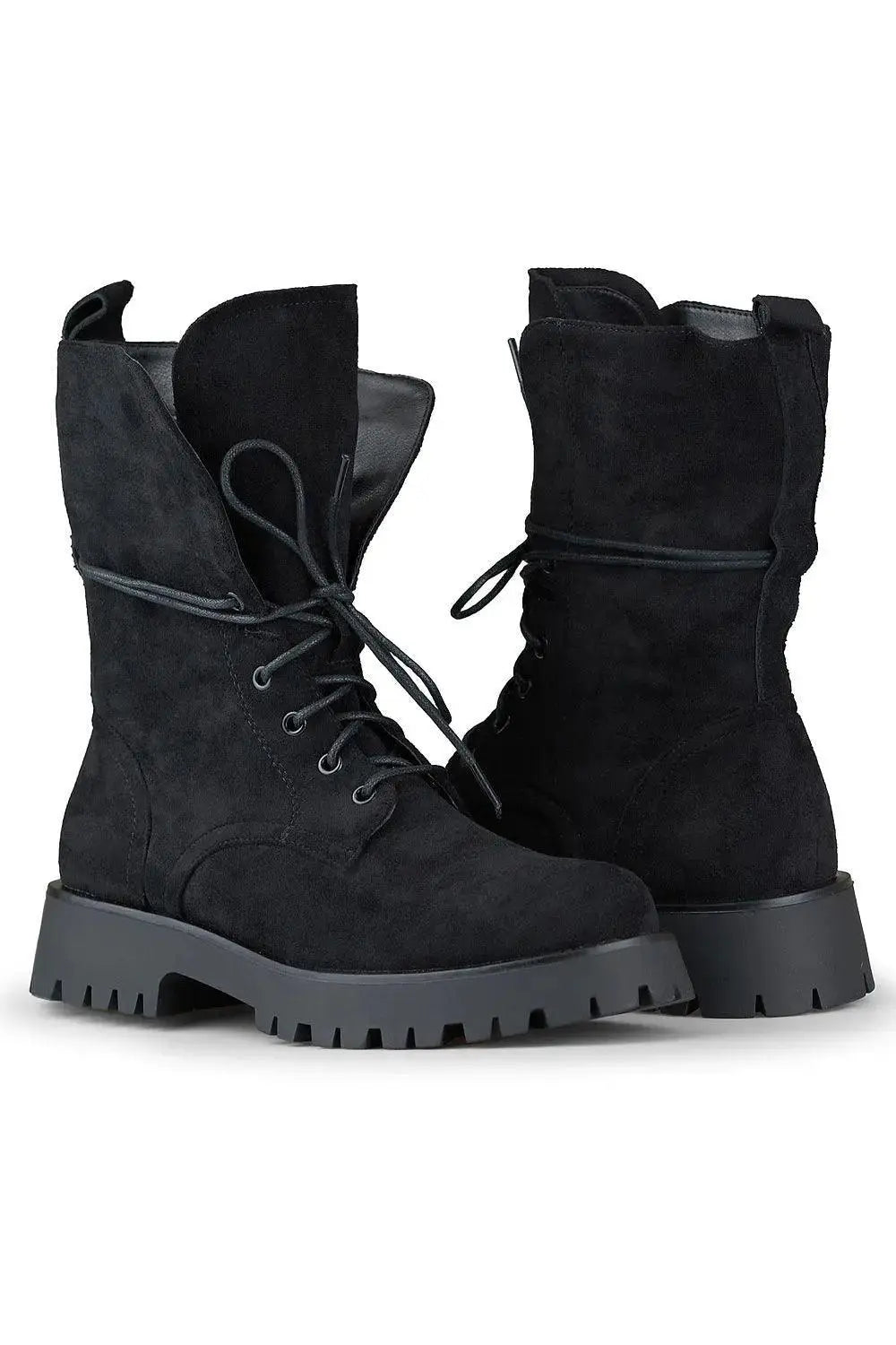 PRIMO women charming black suede baggers boots