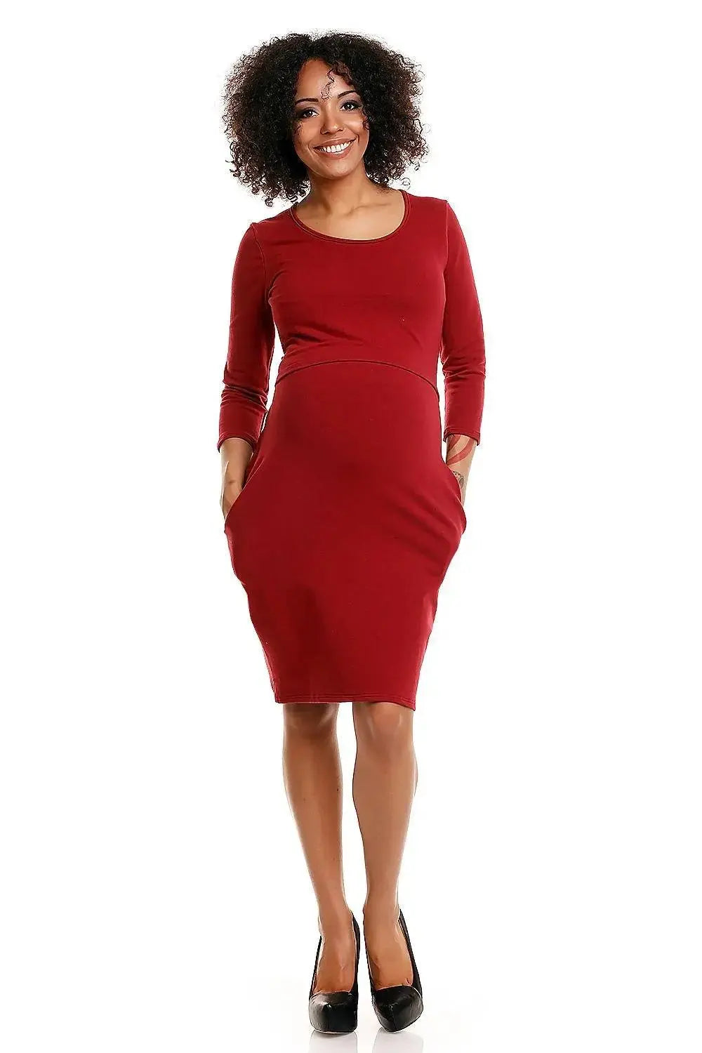 PeeKaBoo boat neckline knitted dress