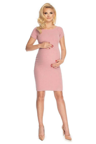 PeeKaBoo classic cut long sleeves maternity dress