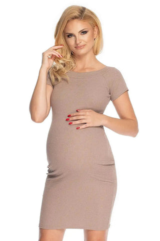 PeeKaBoo classic cut long sleeves maternity dress