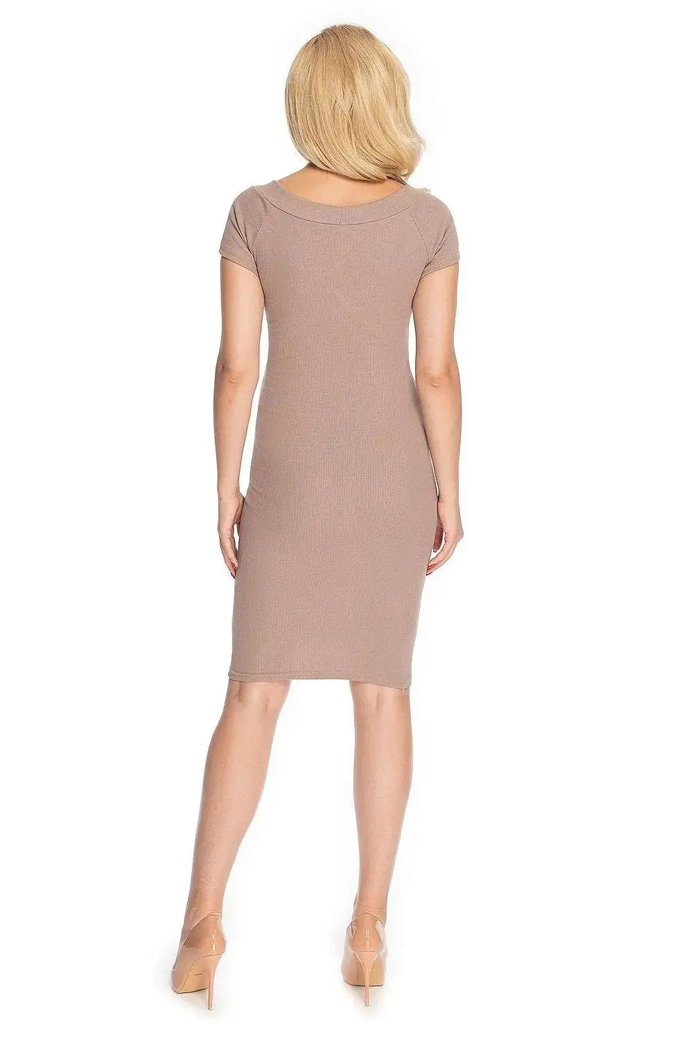 PeeKaBoo classic cut long sleeves maternity dress
