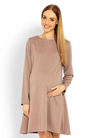 PeeKaBoo loose-fitting long sleeves pregnancy dress