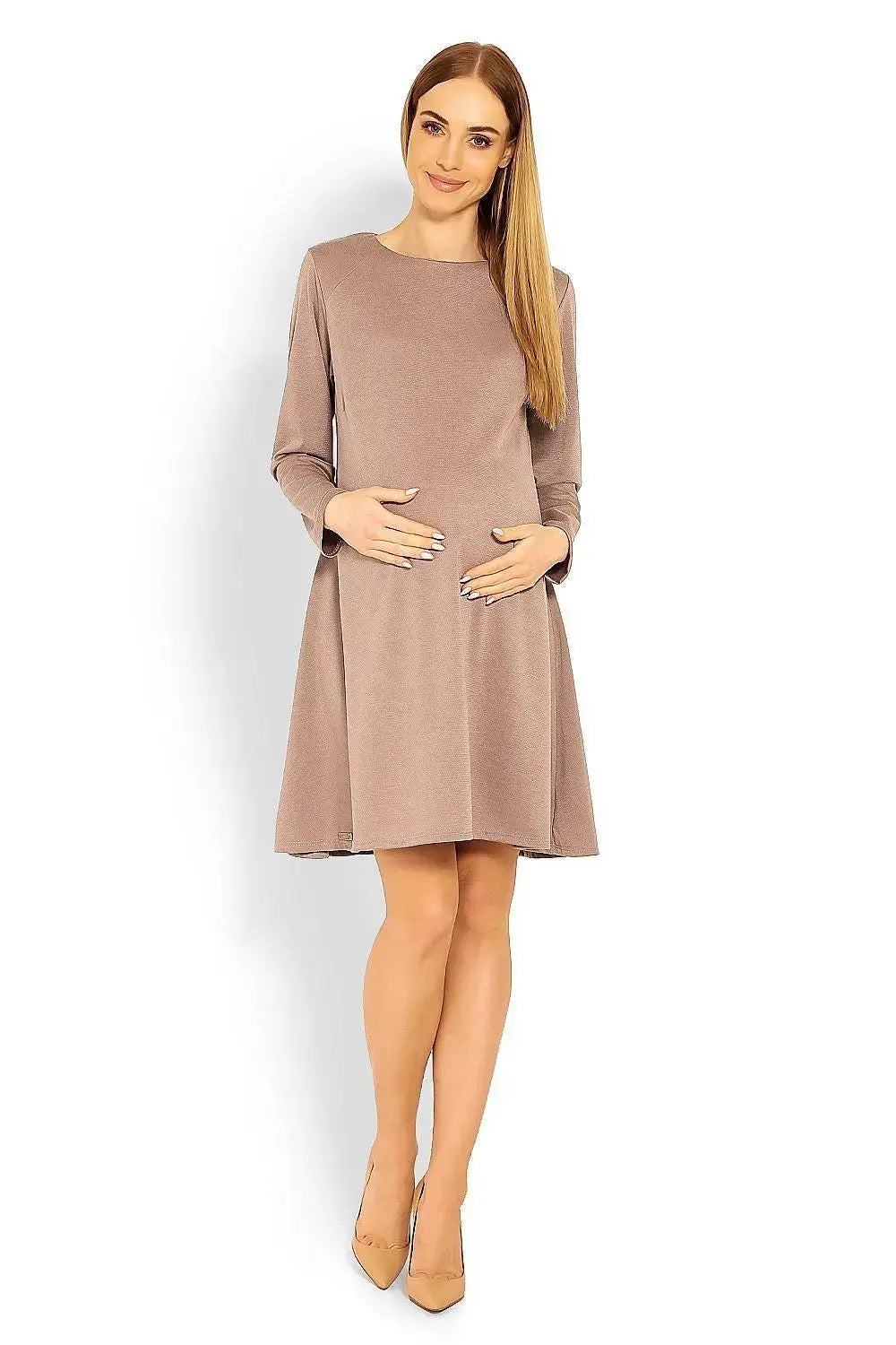 PeeKaBoo loose-fitting long sleeves pregnancy dress