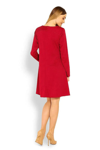 PeeKaBoo loose-fitting long sleeves pregnancy dress