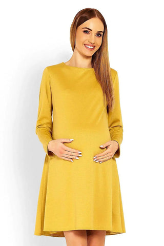 PeeKaBoo loose-fitting long sleeves pregnancy dress