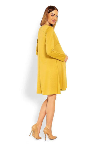 PeeKaBoo loose-fitting long sleeves pregnancy dress
