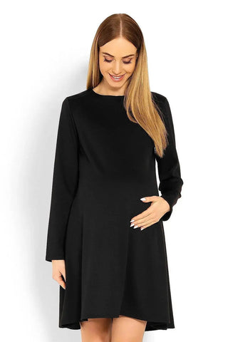 PeeKaBoo loose-fitting long sleeves pregnancy dress