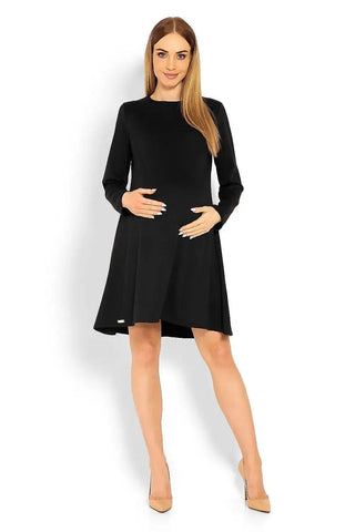 PeeKaBoo loose-fitting long sleeves pregnancy dress