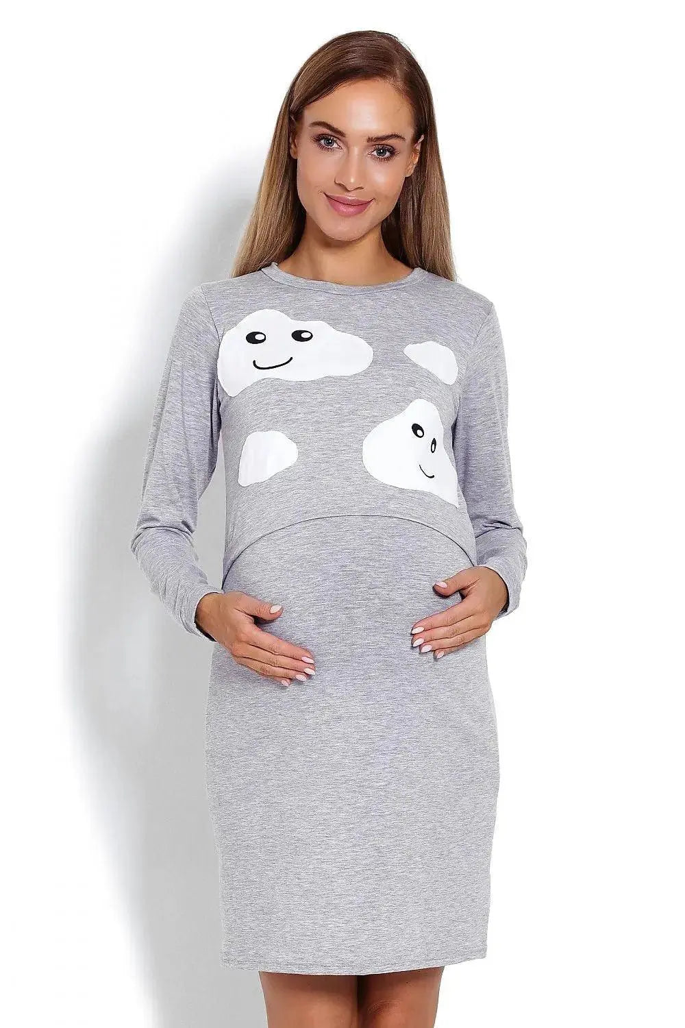 PeeKaBoo raised top maternity nightgown