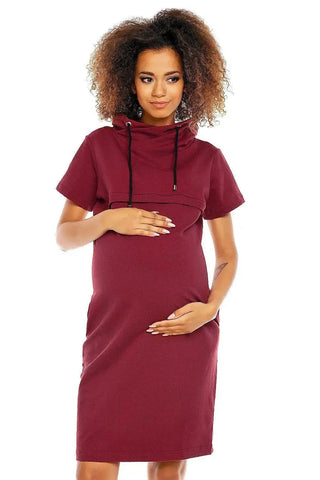 PeeKaBoo short sleeves pregnancy dress