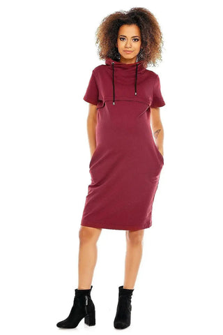 PeeKaBoo short sleeves pregnancy dress