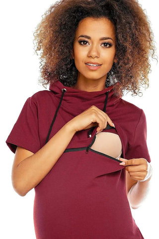 PeeKaBoo short sleeves pregnancy dress