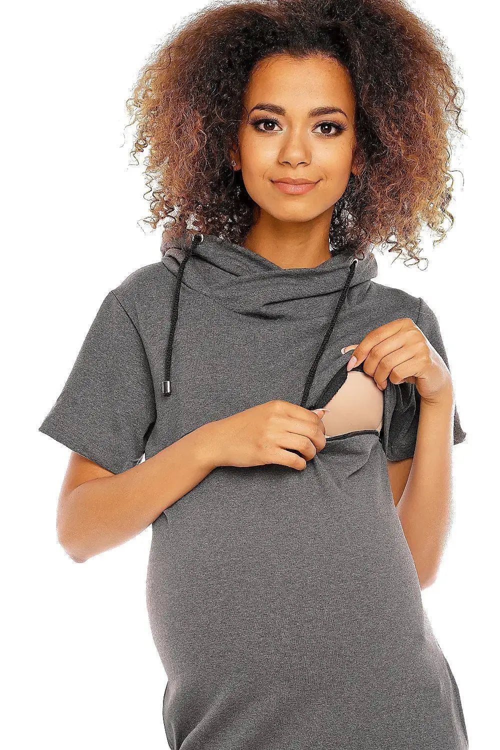PeeKaBoo short sleeves pregnancy dress