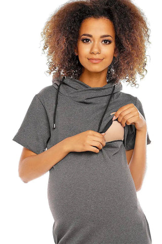 PeeKaBoo short sleeves pregnancy dress