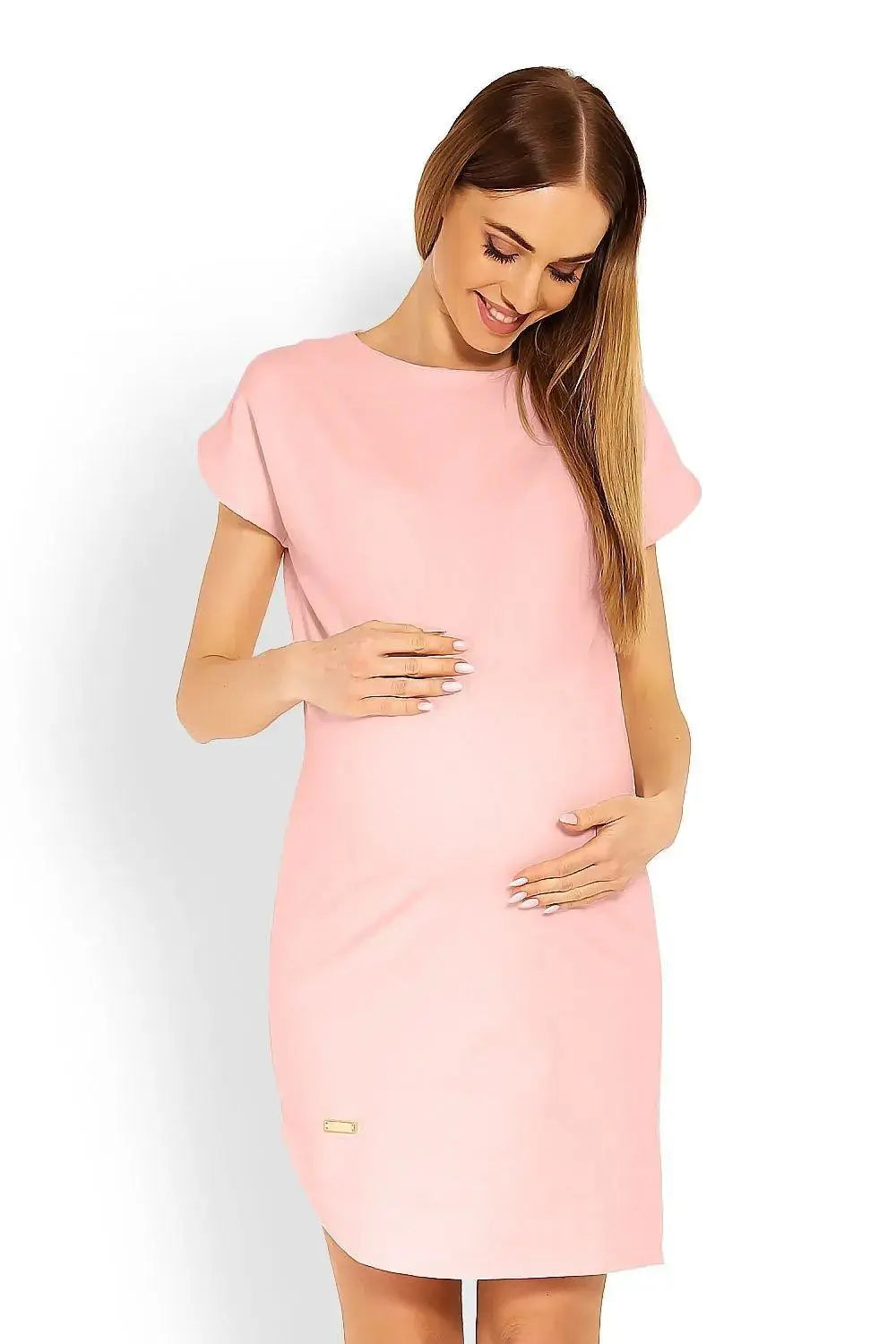 PeeKaBoo short sleeves pregnancy dress