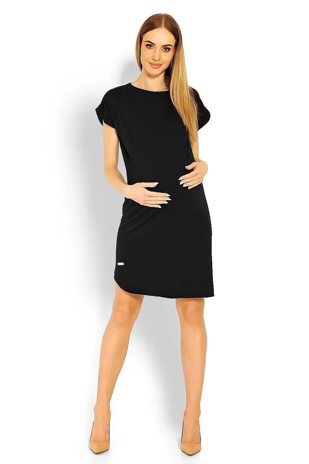 PeeKaBoo short sleeves pregnancy dress
