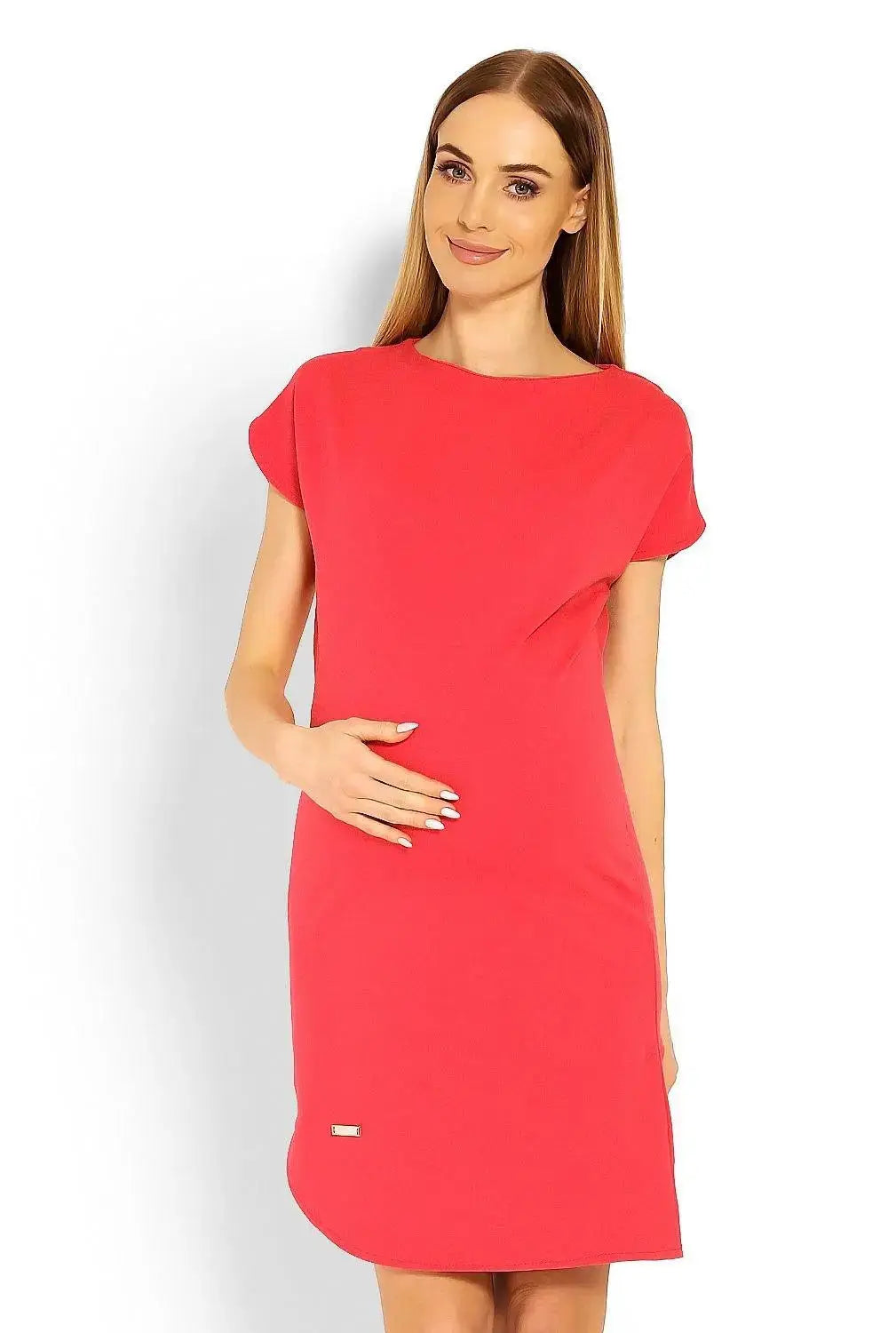 PeeKaBoo short sleeves pregnancy dress