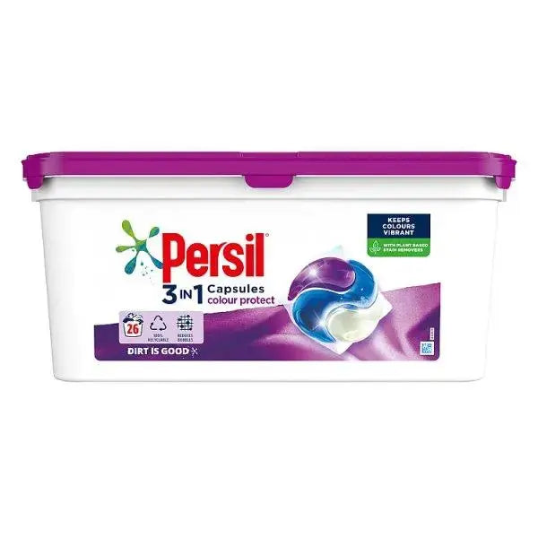 Persil 3 in 1 Laundry Washing Capsules Colour Protect 26 Wash (Case of 3)