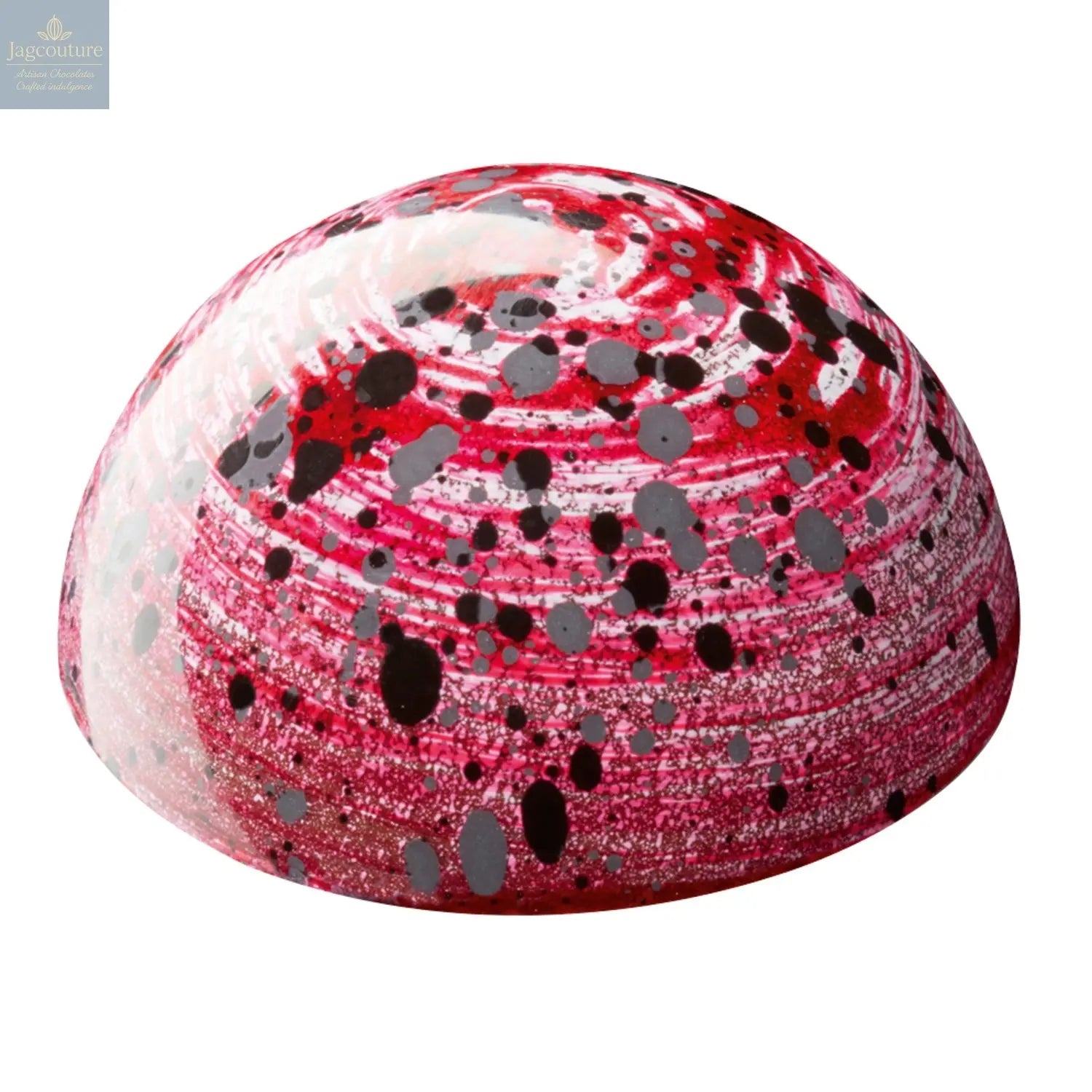Picasso cranberry & yoghurt - cranberry jelly topped with yoghurt ganache in subtle white chocolate - Jag Couture Chocolates