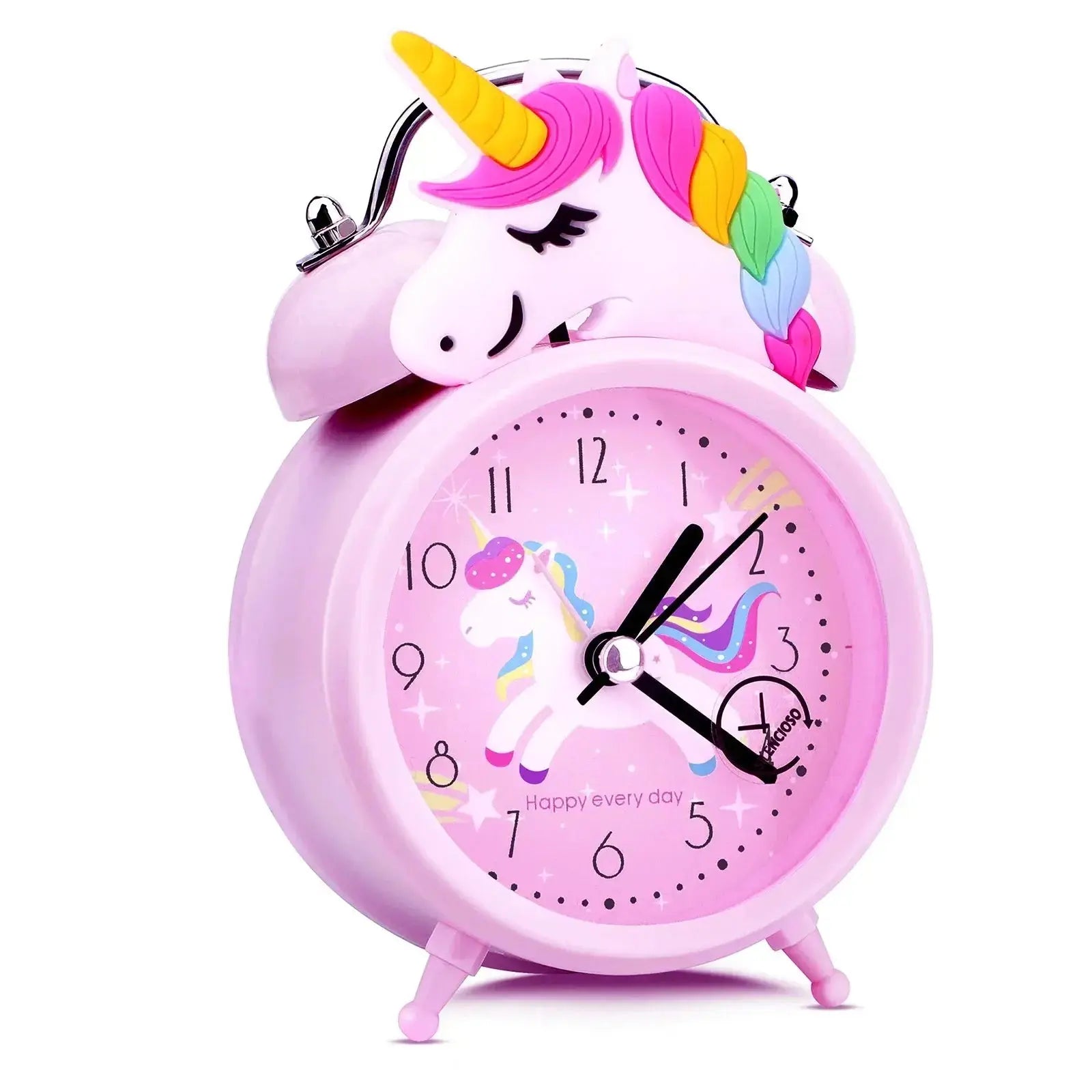 Pink Unicorn Childrens Alarm Clock Cartoon Desktop for Kids Bedroom Home Decor Alarm Clock Bedside Table Child alarm Gifts Clock