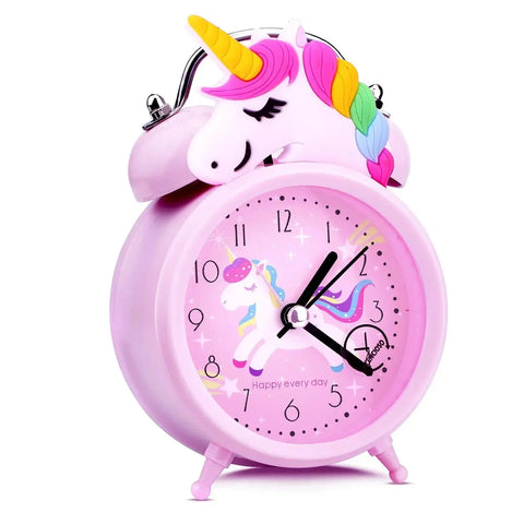 Pink Unicorn Childrens Alarm Clock Cartoon Desktop for Kids Bedroom Home Decor Alarm Clock Bedside Table Child alarm Gifts Clock