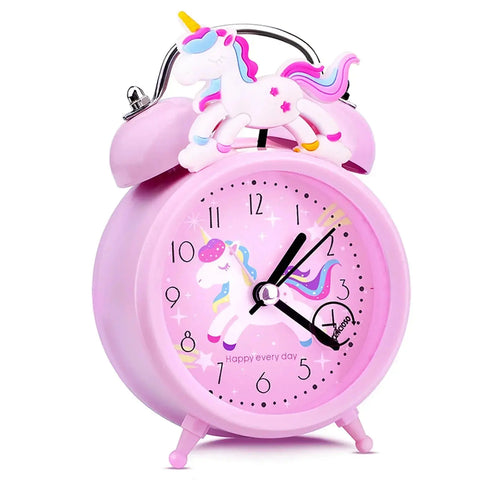 Pink Unicorn Childrens Alarm Clock Cartoon Desktop for Kids Bedroom Home Decor Alarm Clock Bedside Table Child alarm Gifts Clock