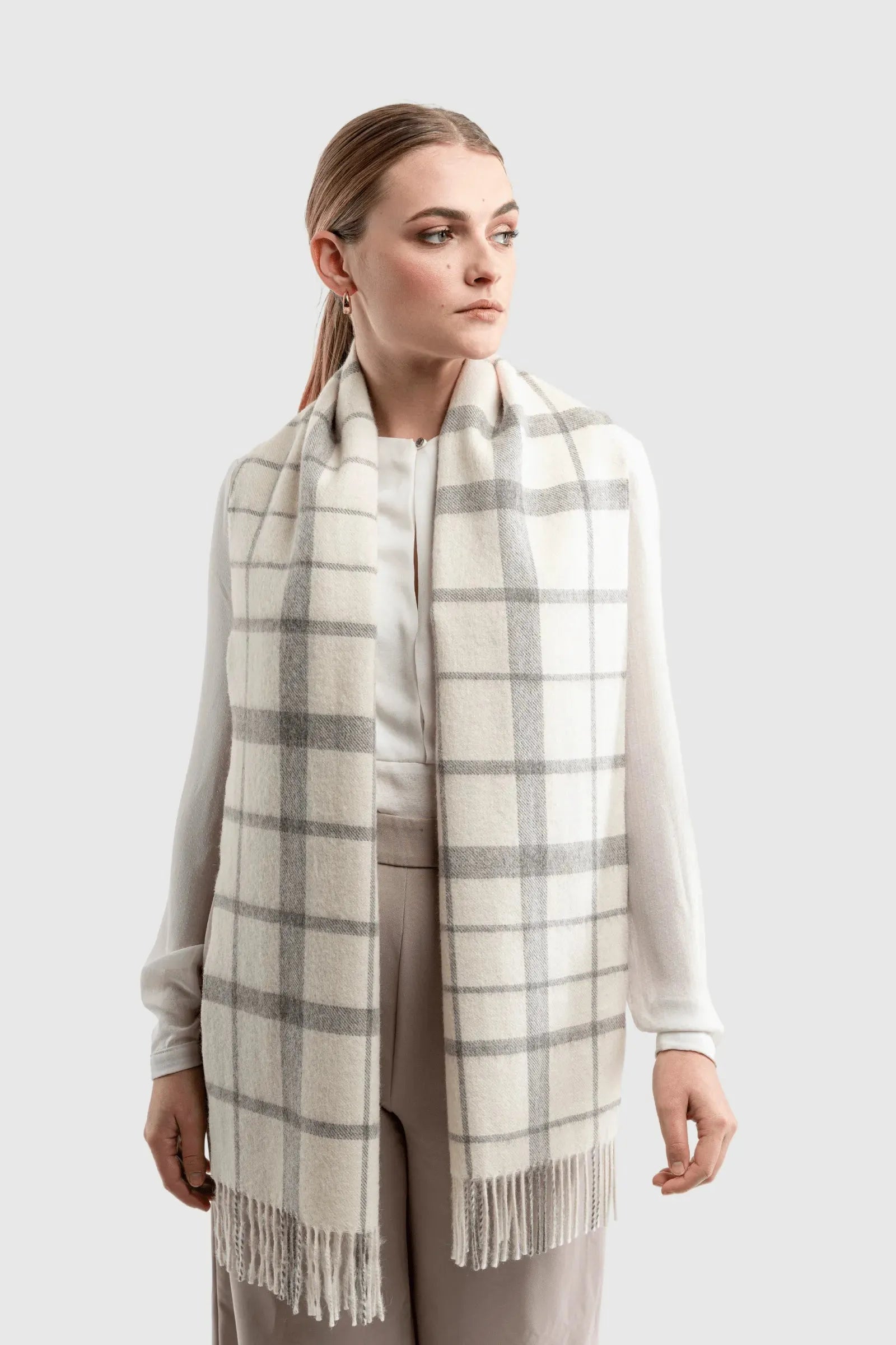 Alpaca Plaid Scarf