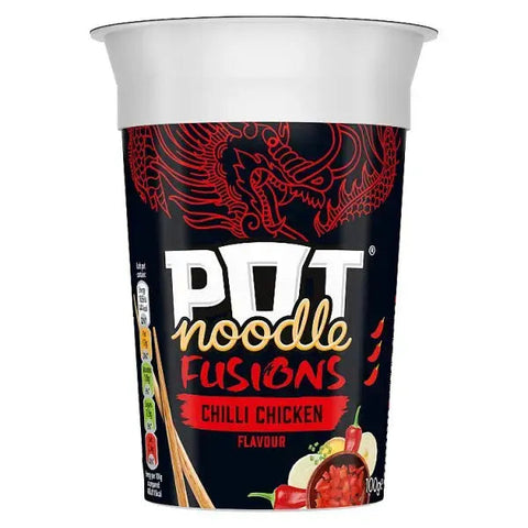 Pot Noodle Fusions Instant Snack Chilli Chicken 100 g (Case of 8)