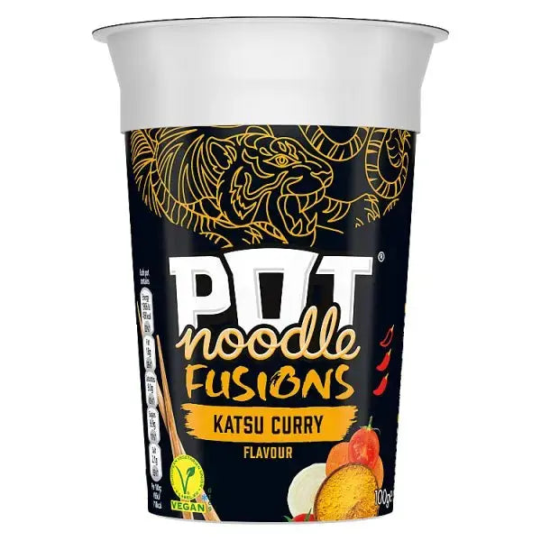 Pot Noodle Fusions Instant Snack Katsu Curry 8x 100 g (Case of 8)