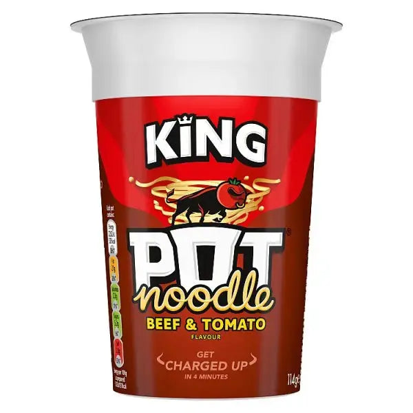 Pot Noodle King Pot Noodle Beef & Tomato 114 g (Case of 12)
