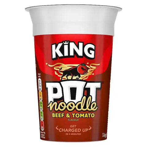 Pot Noodle King Pot Noodle Beef & Tomato 114 g (Case of 12)