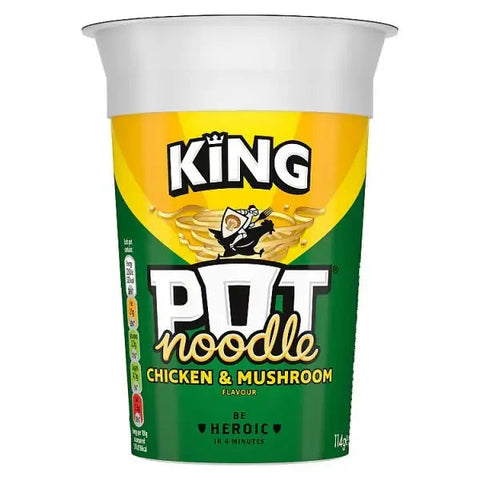 Pot Noodle King Pot Noodle Chicken & Mushroom 114 g (Case of 12)