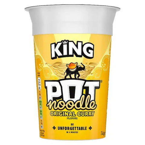 Pot Noodle King Pot Noodle Original Curry 114 g (Case of 12)