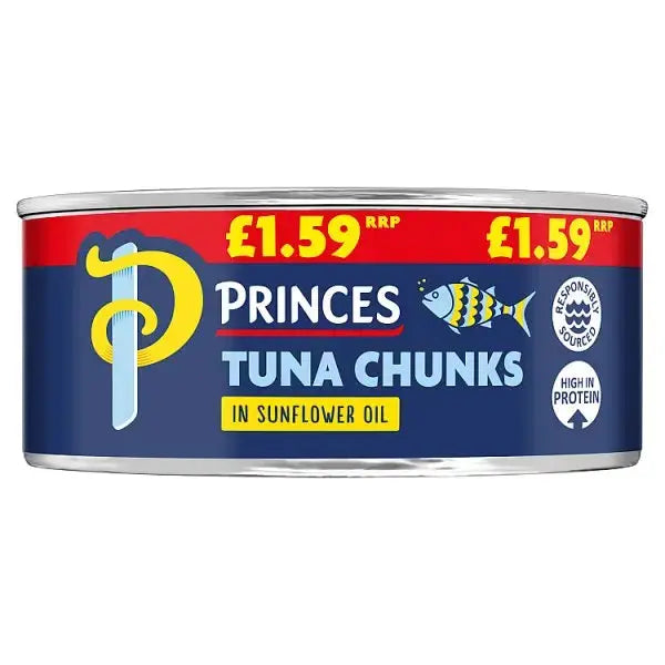 Princes Tuna Chunks in Sunflower Oil 145g (Case of 12)