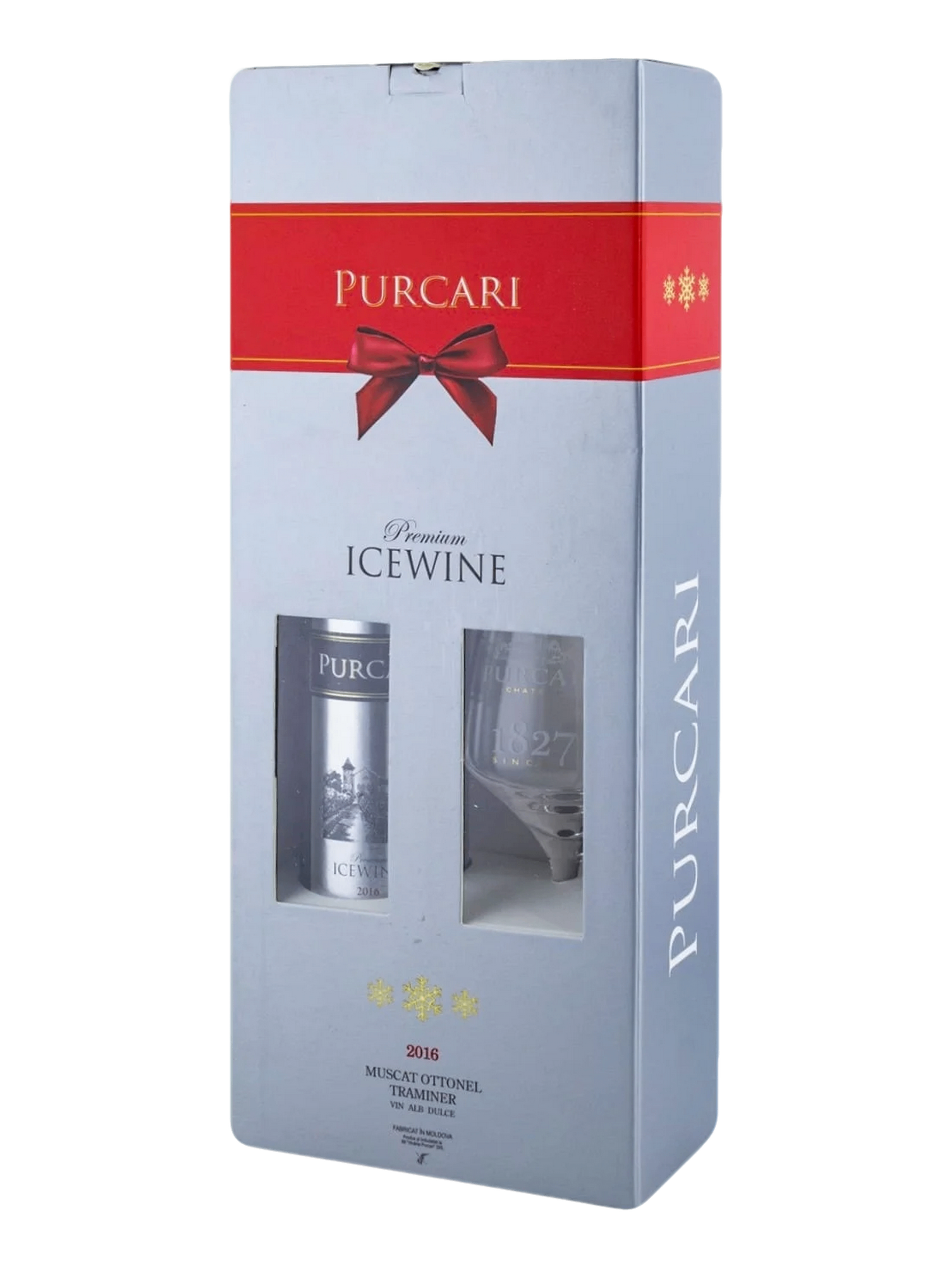 Purcari IceWine Dessert White Wine with a glass 375ml