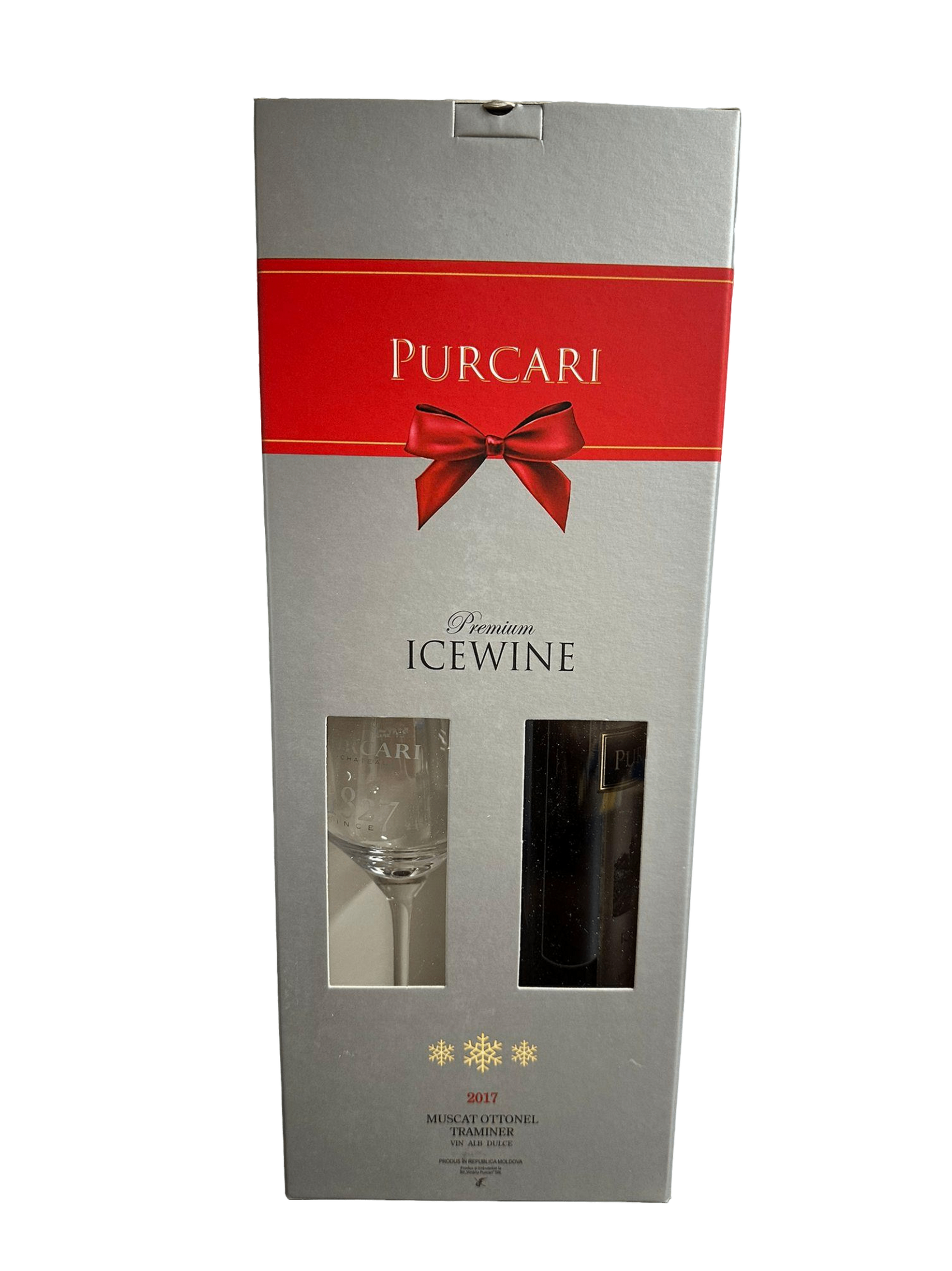 Purcari IceWine Dessert White Wine with a glass 375ml