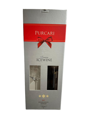 Purcari IceWine Dessert White Wine with a glass 375ml