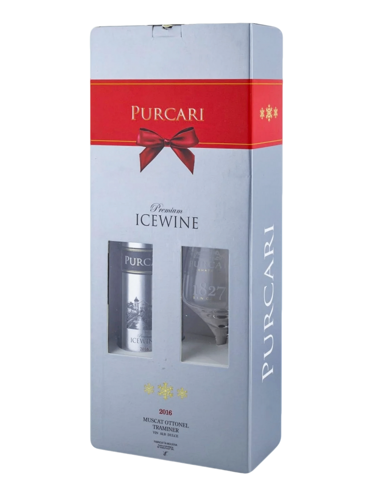 Purcari IceWine Dessert White Wine with a glass 375ml