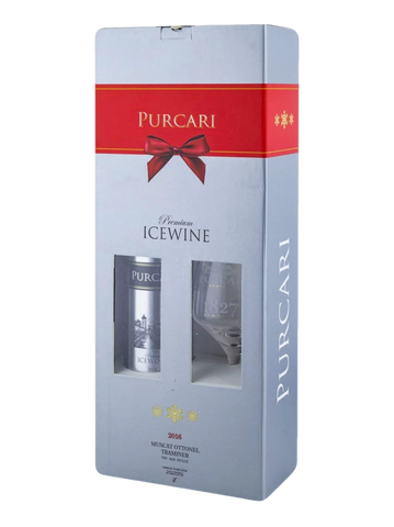 Purcari IceWine Dessert White Wine with a glass 375ml