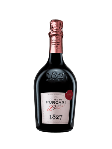 Purcari Cuvee de Purcari Brut Rose Sparkling Wine with two glasses 750ml