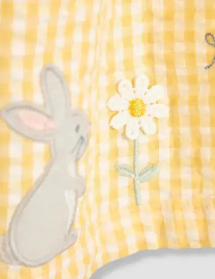 Pure Cotton Bunny Appliqué Dress (3 Mths-16 Yrs)