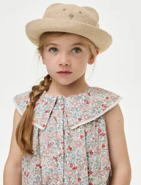 Pure Cotton Floral Dress (2-8 Yrs)