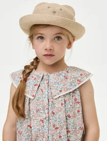Pure Cotton Floral Dress (2-8 Yrs)