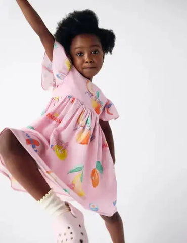 Pure Cotton Fruit Dress (2-8 Yrs)