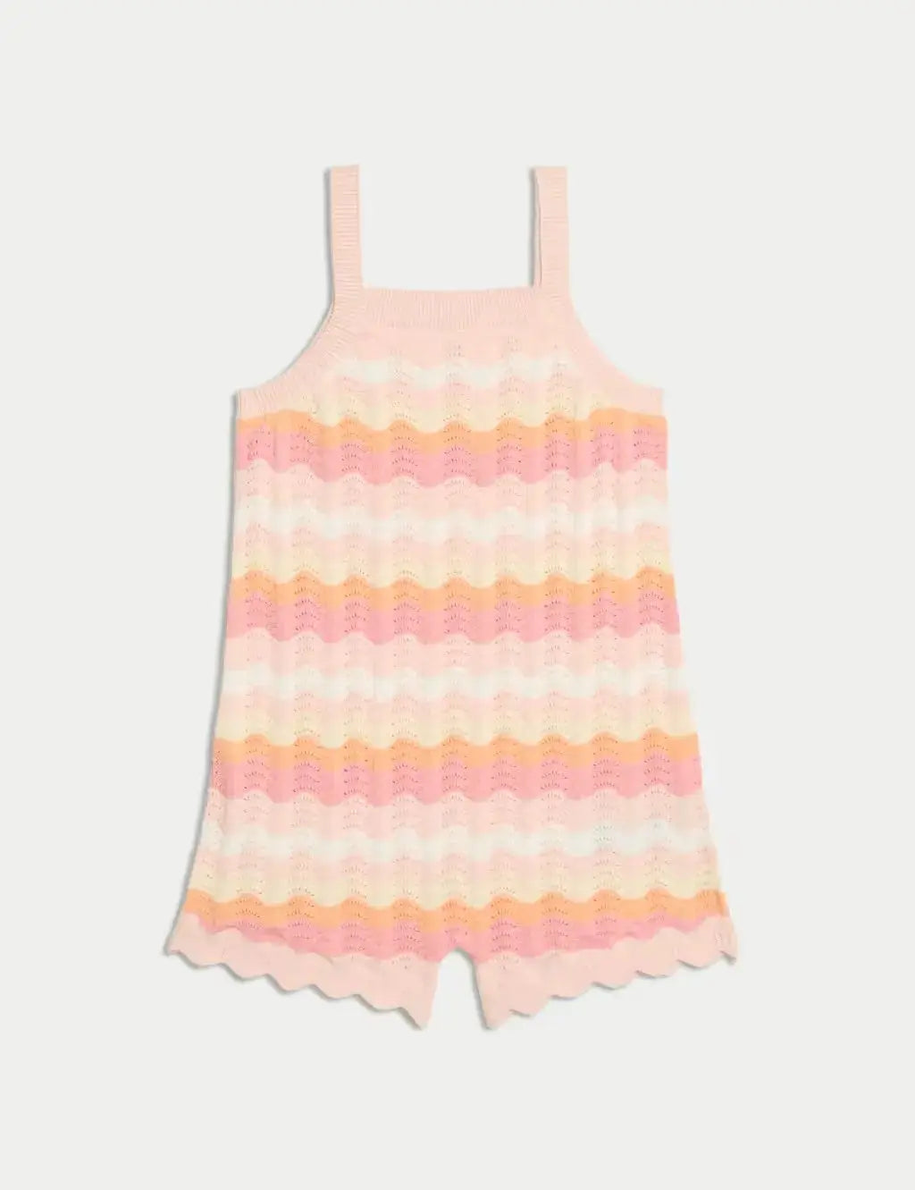 Pure Cotton Knitted Playsuit (2-8 Yrs)