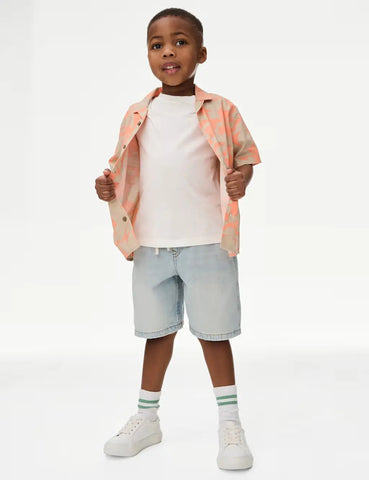 M&S Pure Cotton Printed Shirt & T-Shirt Set (2-16 Yrs)