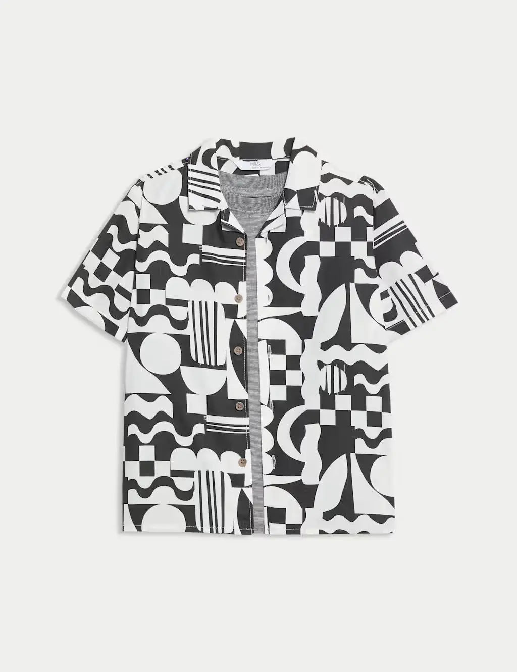 M&S Pure Cotton Printed Shirt & T-Shirt Set (2-16 Yrs)