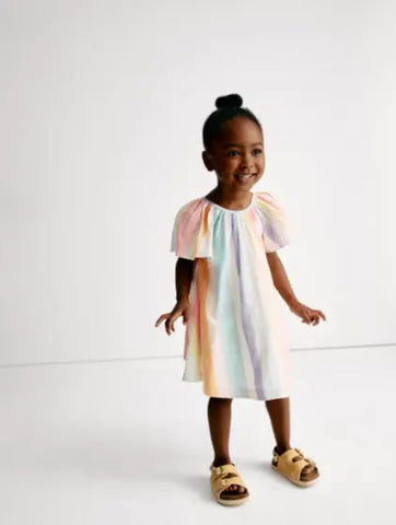 Pure Cotton Rainbow Dress (2-8 Yrs)