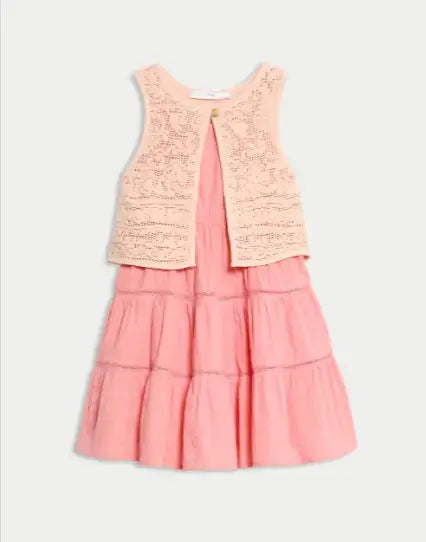 Pure Cotton Woven Dress (2-8 Yrs)